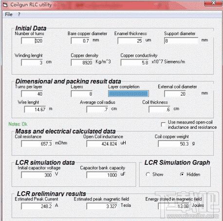 Coilgun RLC utility,电磁炮威力计算器,Coilgun RLC utility官方下载